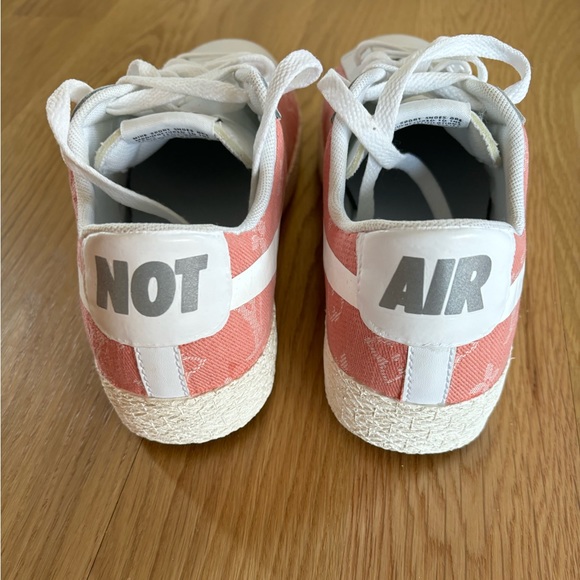 Not Geeks custom upcycled Nike x Louis Vuitton sneaker pink & white combo Size 8 - Picture 4 of 10